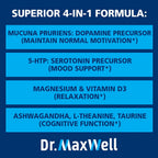Dr. Maxwell Suplemento de Serotonina y Dopamina - 60 Cápsulas