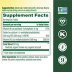 MegaFood Vegan B12 B Complex - With Methylfolate, Vitamin B12 & B6 - 60 Tablets