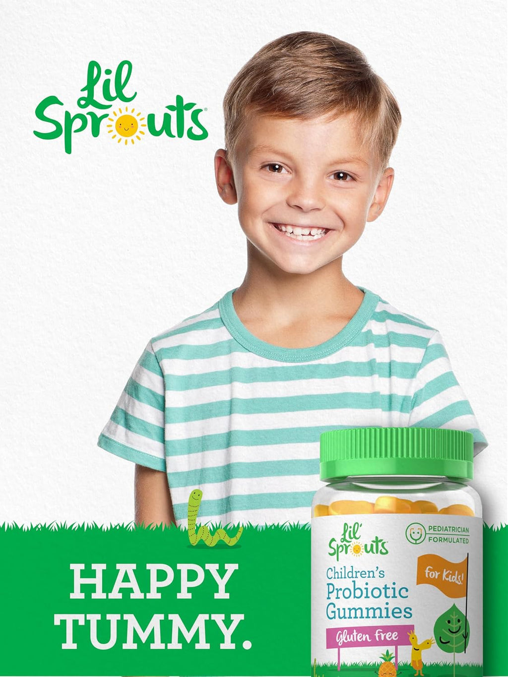 Carlyle Probiótico Infantil | 60 Gominolas | Sabor Tropical | Vegano, Sin OMG y Sin Gluten | Suplemento by Lil' Sprouts