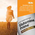 4Life Targeted Transfer Factor Glutamine Prime – 120 Cápsulas Veganas