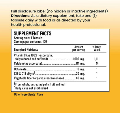 Alkalini-C Vitamina C Tamponada 1000 mg - – La protección de las células frente al daño oxidativo. – Image 2