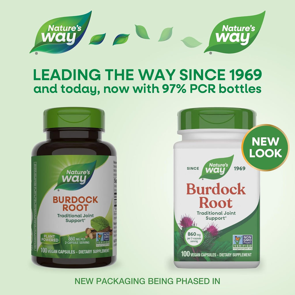 Nature's Way Burdock Root, 100 Vegan Capsules