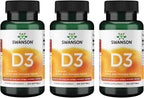 Swanson Vitamina D3 5000 UI - 125 mcg de Colecalciferol (250 Cápsulas Blandas)
