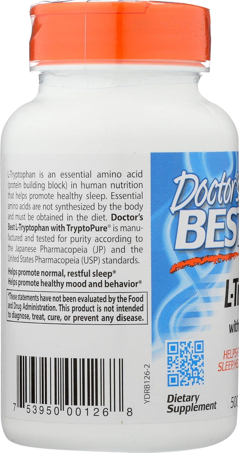 El mejor L-Triptófano 500 mg – 90 Cápsulas Veganas – Doctor's BEST