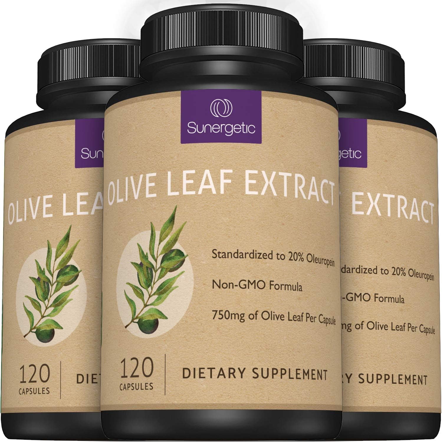 Extracto de Hoja de Olivo Premium – Estandarizado al 20% de Oleuropeína – 750mg por Cápsula – 120 Cápsulas
