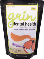 In Clover Grin Snacks Dentales para Perros - Cuidado Dental Diario, Sin Cereales, 25 uds