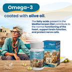 Oliga3 Omega-3 EPA DHA con Aceite de Oliva, Vitamina D y E – 30 Cápsulas Blandas