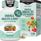 Maxi Health Multivitamínico - 30 Nutrientes con Hierro y Probióticos, 120 Cápsulas