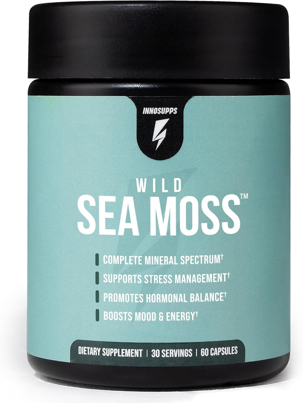 InnoSupps Wild Sea Moss Cápsulas - Complemento de Musgo Marino para Vitalidad y Salud Digestiva (30 Porciones)
