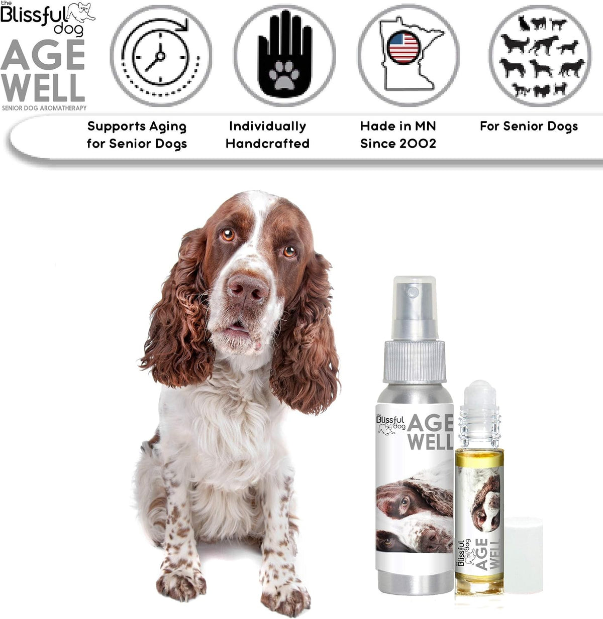 The Blissful Dog Springer Spaniel Age Well Spray Aromatherapy – Image 3
