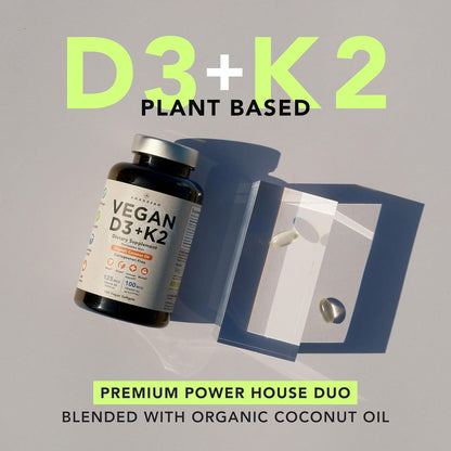 AMANDEAN Vitamina D3 K2 Vegana 5000 UI con – La vitamina D contribuye al mantenimiento de los niveles normales de – Image 2
