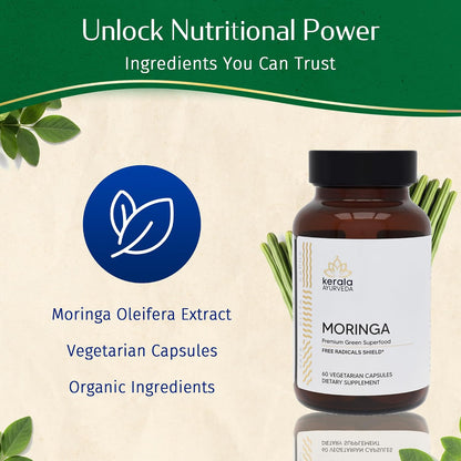 Kerala Ayurveda Moringa 450 mg - 60 Cápsulas Vegetales – Image 3
