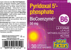 Natural Factors BioCoenzymated Piridoxal 5'-Fosfato 50 mg, 30 Cápsulas Veganas