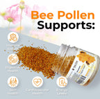Gránulos de Polen de Abeja Orgánico para Mujeres - Complemento Alimenticio - Impulso de Energía Matutina 120g