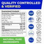 PAWFECTCHEW Aceite de Pescado para Perros - Omega-3 Natural - Apoyo para Piel y Pelaje - Suplemento Líquido con EPA y DHA - 473ml (16oz)
