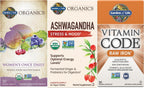 Garden of Life Organics Multivitamínico para Mujeres - Multivitamínico diario con alimentos integrales, hierro, biotina, vegano, orgánico, 60 comprimidos
