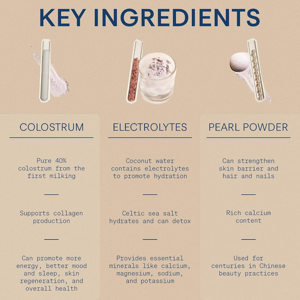 The Skinny Confidential Beauty Salt - Polvo de Hidratación con Colostrum, Electrolitos y Perla
