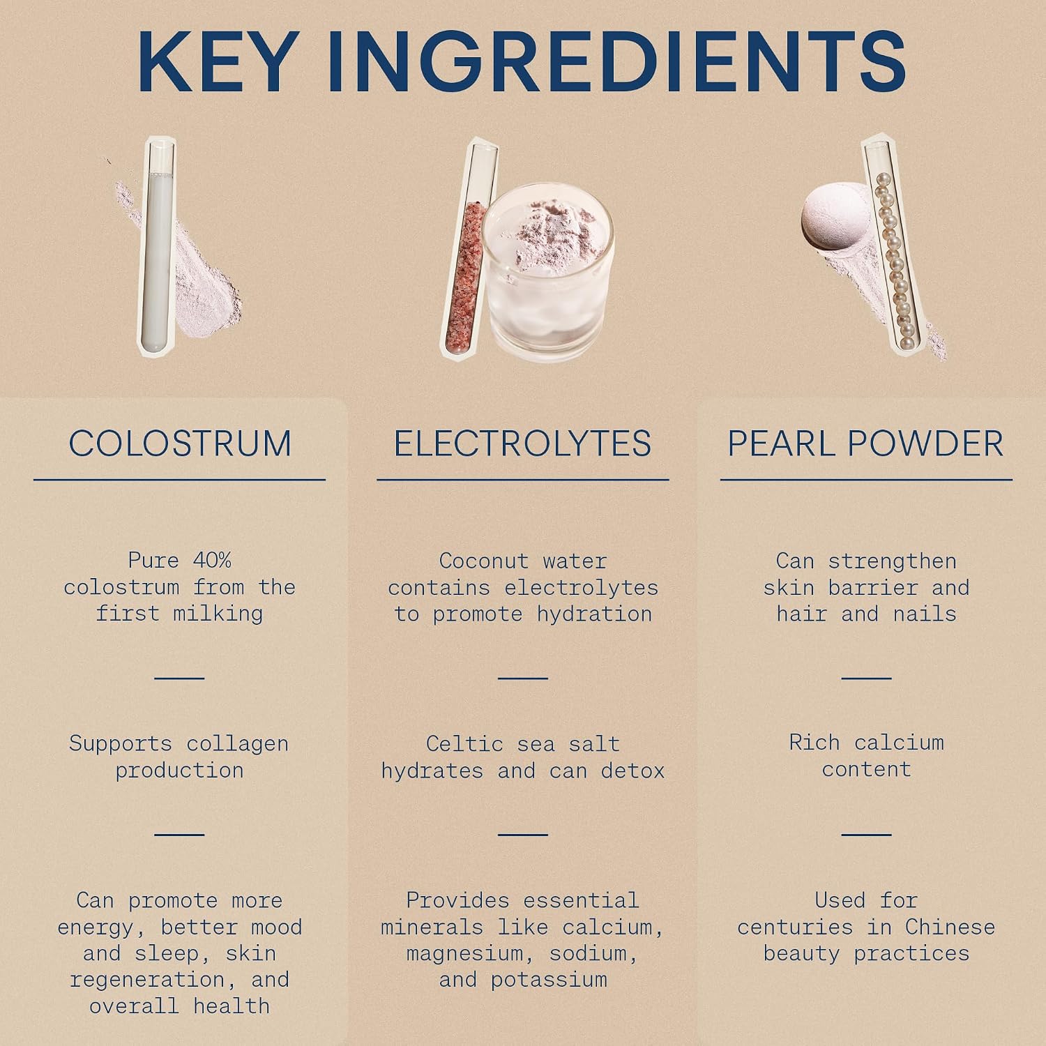 The Skinny Confidential Beauty Salt - Polvo de Hidratación con Colostrum, Electrolitos y Perla