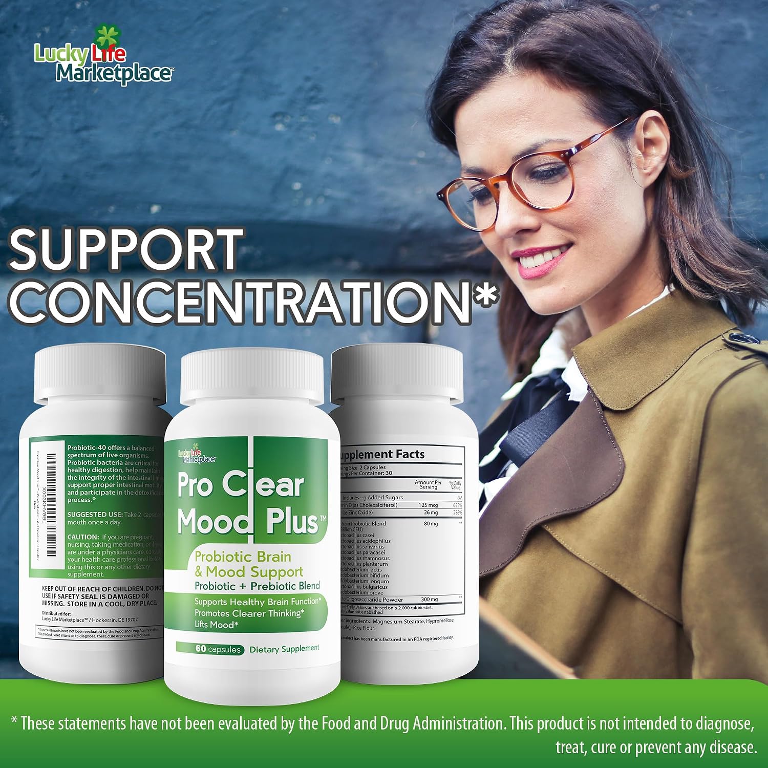 Pro Clear Mood Plus – Probiótico para el estado de ánimo y la salud cerebral