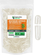 XPRS Nutra Cápsulas Vacías Veganas Tamaño 0 - 100 uds Claras para Aceites Esenciales