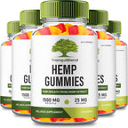 Tranquil Blend Gummies Hemp - Gominolas de Cáñamo con Extracto Orgánico de Semillas y Aceite, Fórmula Extra Fuerte (5 Paquetes)