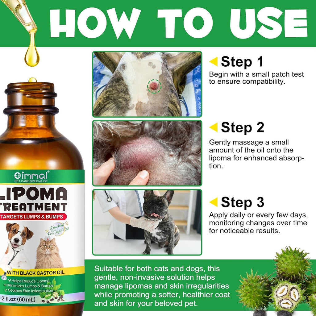 Aceite de Ricino para el Tratamiento de Lipomas en Perros y Gatos – 59 ml