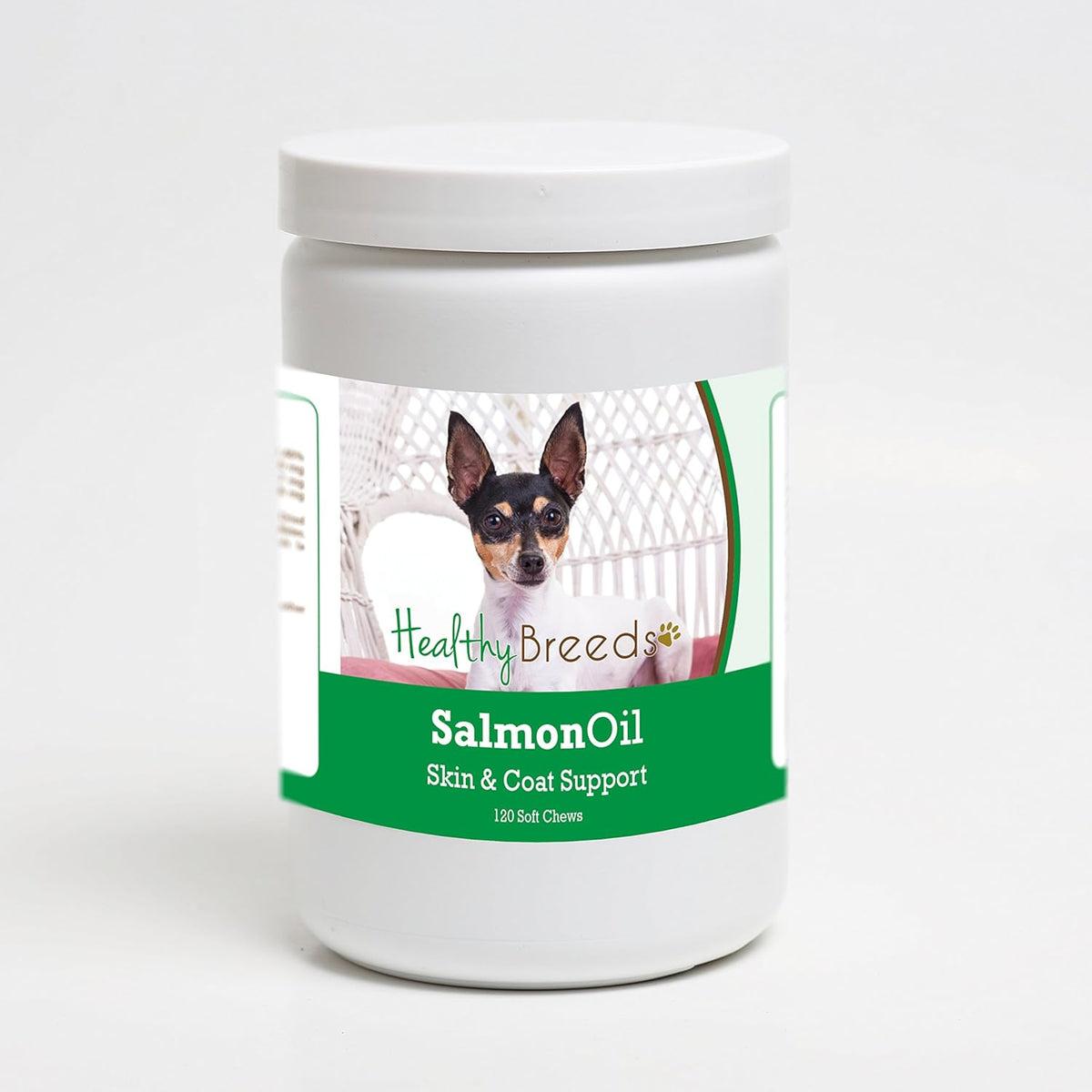 Healthy Breeds Toy Fox Terrier Salmon Oil Soft Chews 120 Count – Image 1