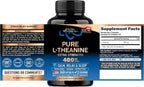L-Teanina 400 mg | Suplemento de Relajación y Sueño | 240 Cápsulas Veganas