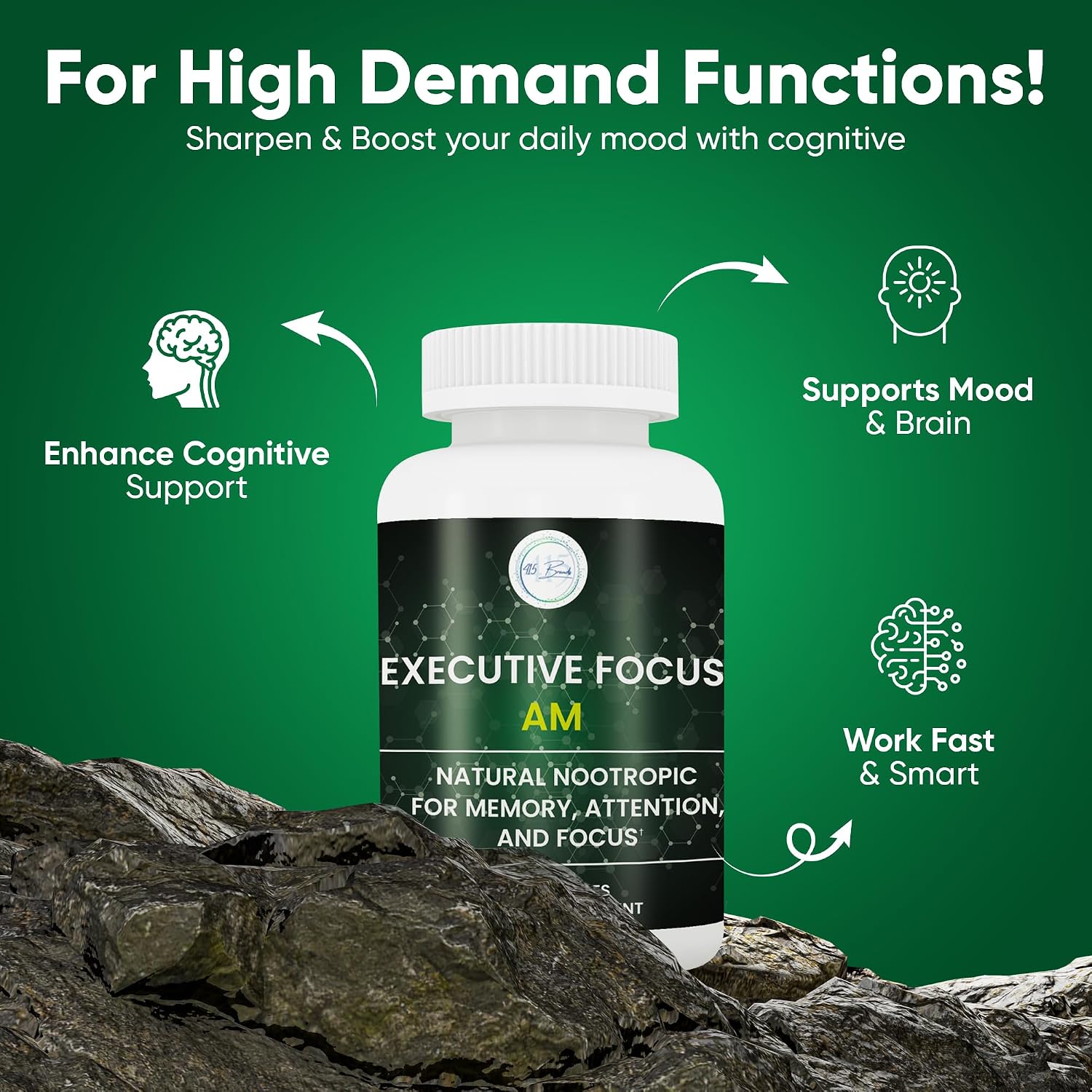 Executive Focus Suplemento Nootrópico AM – Memoria, Enfoque y Energía Natural