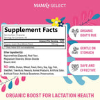 Mama's Select Cápsulas Orgánicas de Goat's Rue para la Producción de Leche Materna - Sin OGM, Vegano, Sin Gluten