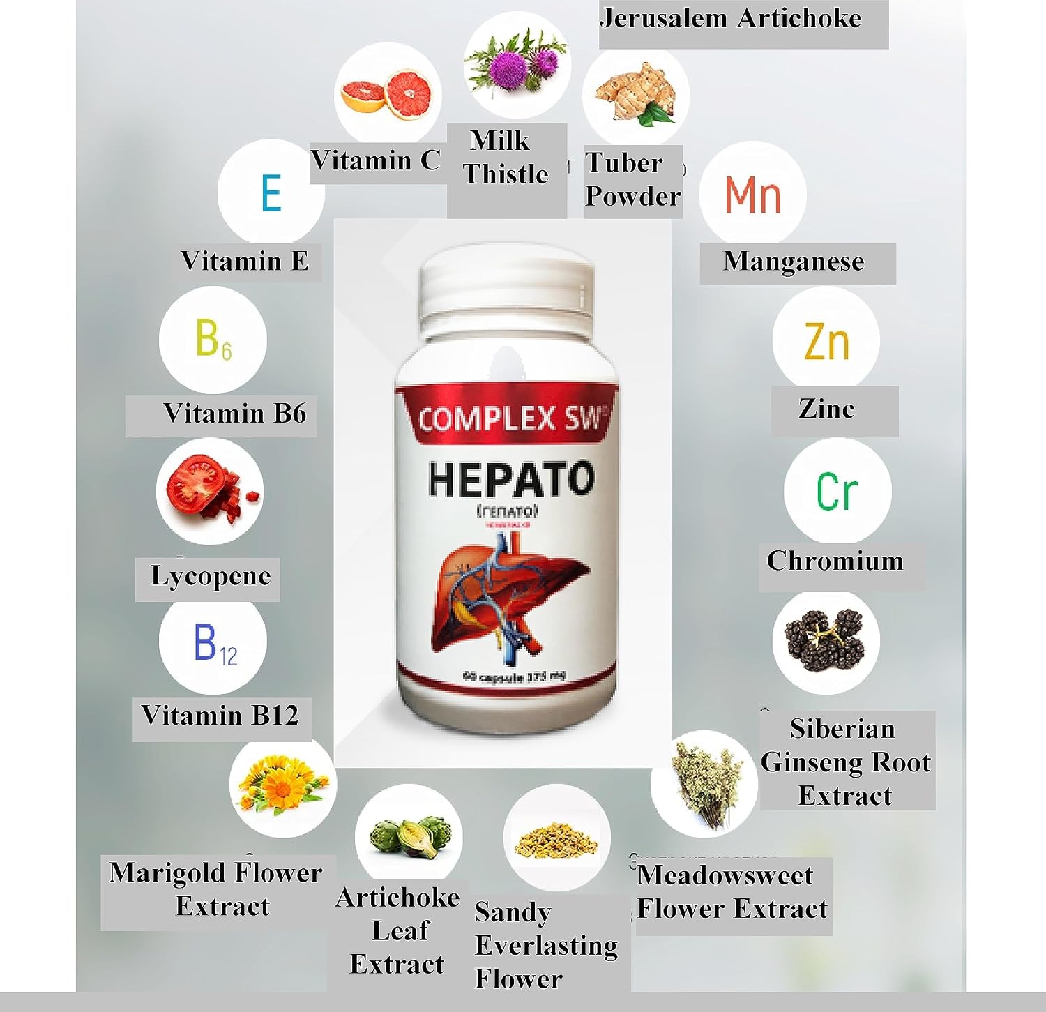 Liver Cleanse Detox & Repair - Complejo Hepático con Cardo Mariano, Alcachofa y Ginseng - 60 Cápsulas