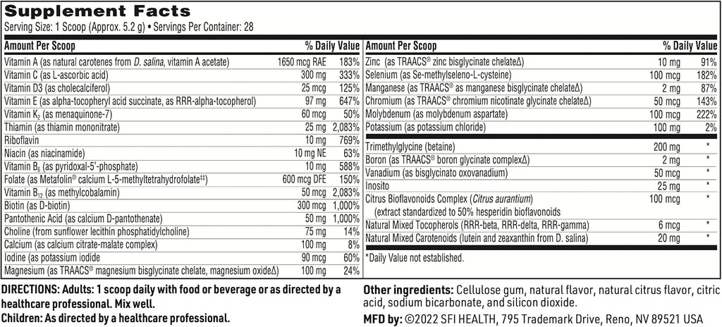 VitaSpectrum Powder for Kids - Multivitamínico Infantil en Polvo - Sabor Cítrico (30 dosis, 171 g)