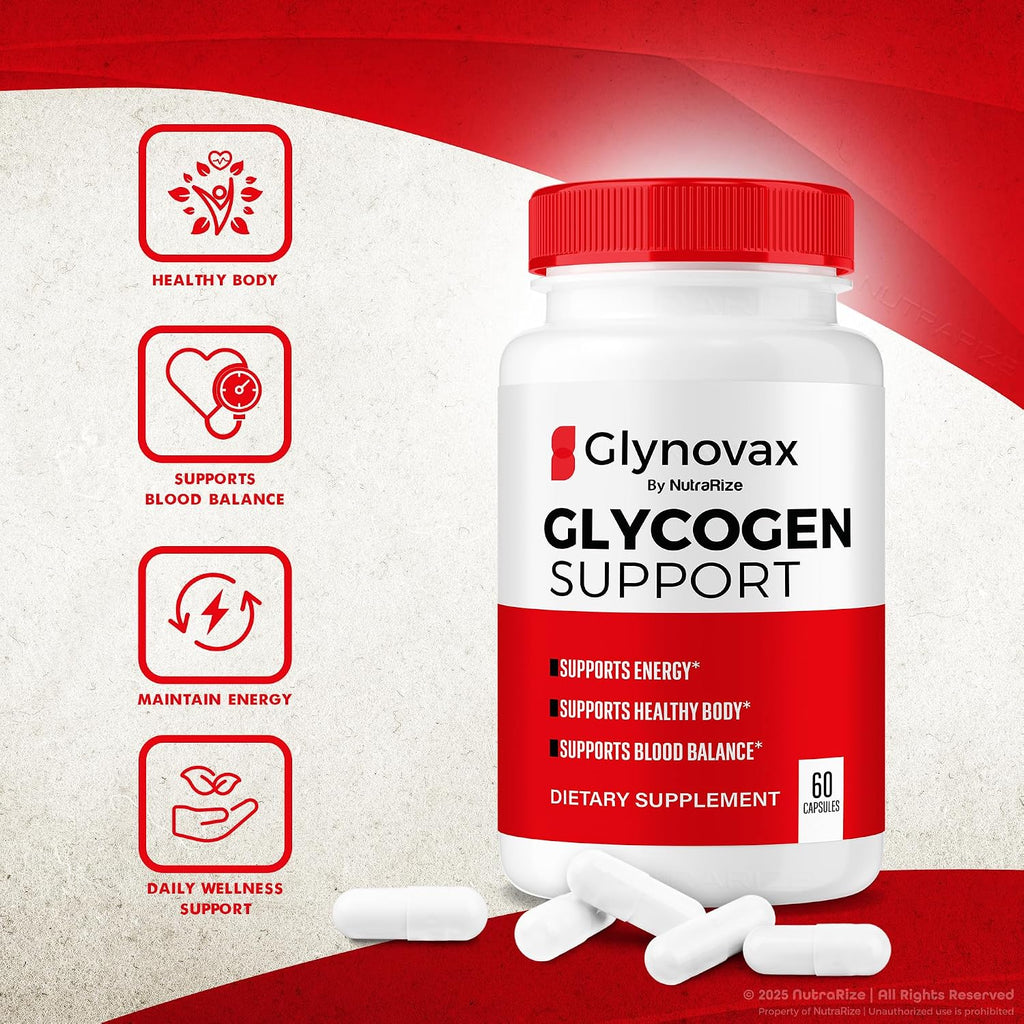 NutraRize Glynovax Glycogen Support Formula - 3 Pack (180 Cápsulas)