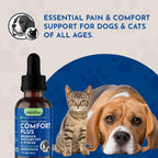 Comfort Plus Herbal Formula for Dogs & Cats, 2 fl oz - Made in USA, California Poppy & Skullcap