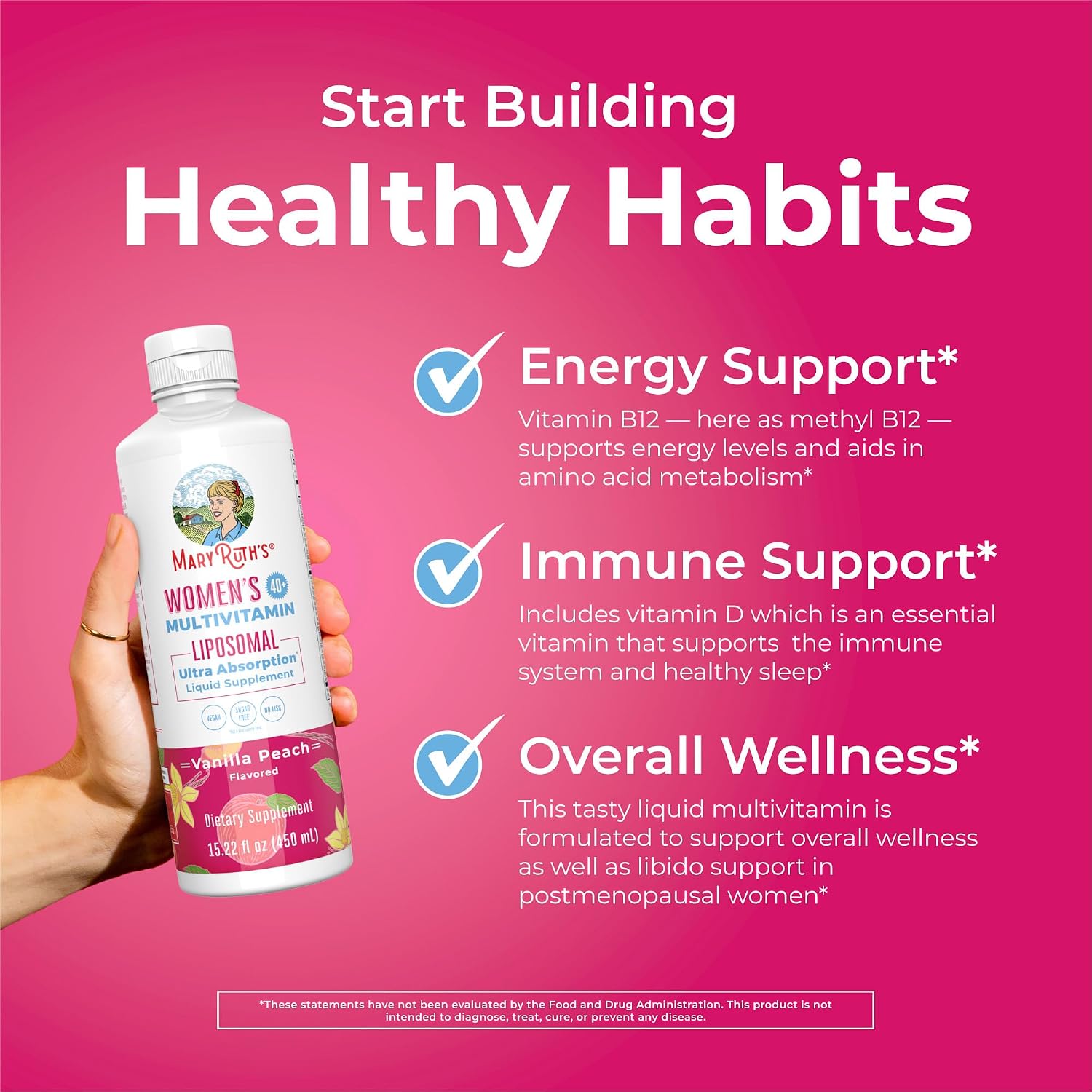 MaryRuth's Multivitamínico Liposomal para Mujeres 40+ - 450 ml