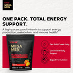 GNC Mega Men Multivitamínico en Gominolas Blandas para Hombres - Sabor Frutas Mixtas - 60 Unidades