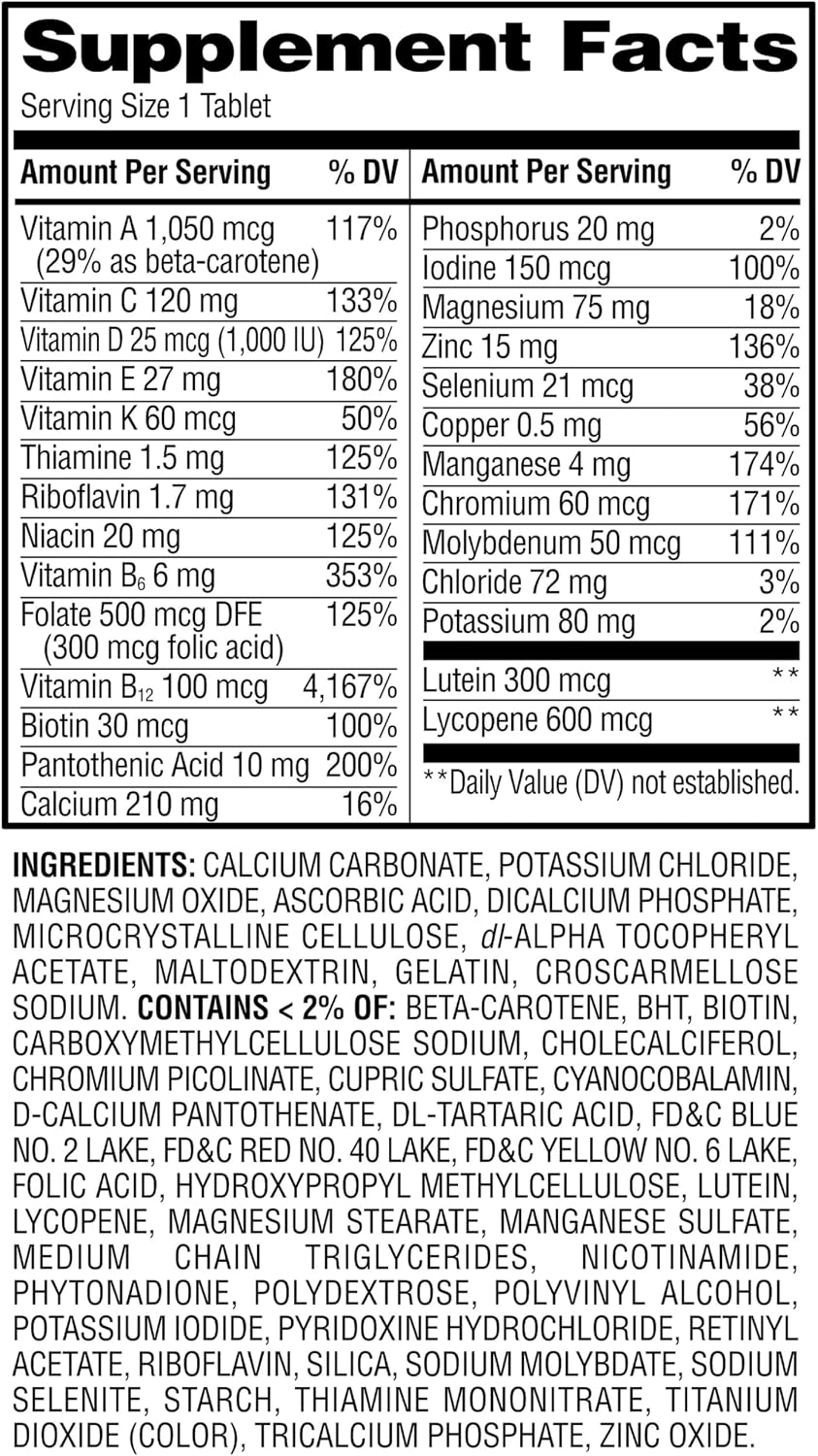 Multivitamínico Completo para Hombres 50+ - 200 Comprimidos Veganos