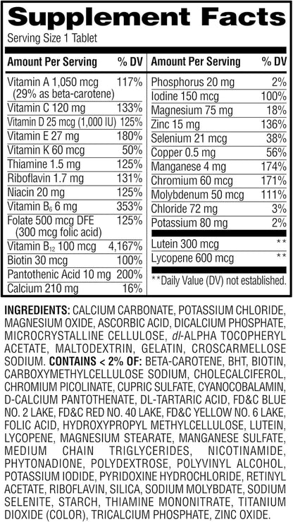 Multivitamínico Completo para Hombres 50+ - – Salud cerebral y ocular: La luteína contribuye al mantenimiento de – Image 6