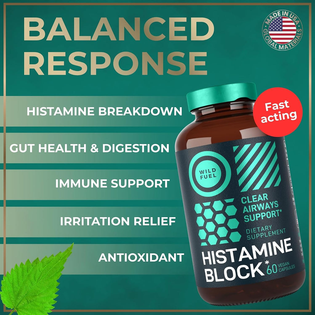 Histamine Block 10:1 Flavonoids de WILD FUEL - Quercetina, Ortiga y Artemisia - 60 Cápsulas