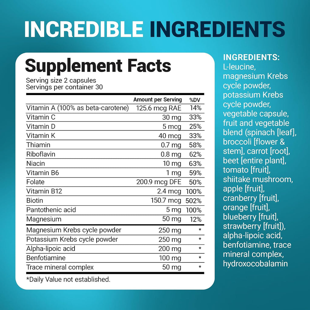 Dr. Berg Whole Food Multivitamin con Minerales - Multivitamínico Diario para Hombres y Mujeres - Incluye Mezcla Premium de Frutas y Verduras con Folato, Ácido Alfa Lipoico y Más - 60 Cápsulas