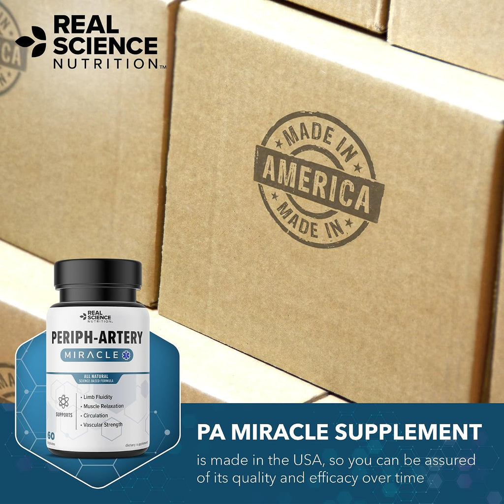 Real Science Periph-Artery – Suplemento Vascular para la Circulación y Fuerza Arterial – con Vinitrox y GABA – 60 Cápsulas
