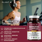 Berberine Supplement - 10xHigher Absorption Berberine HCI Complex with Bitter Lemon & Banaba Leaf - Cholesterol & Metabolic Support - 60 Capsules Non-GMO