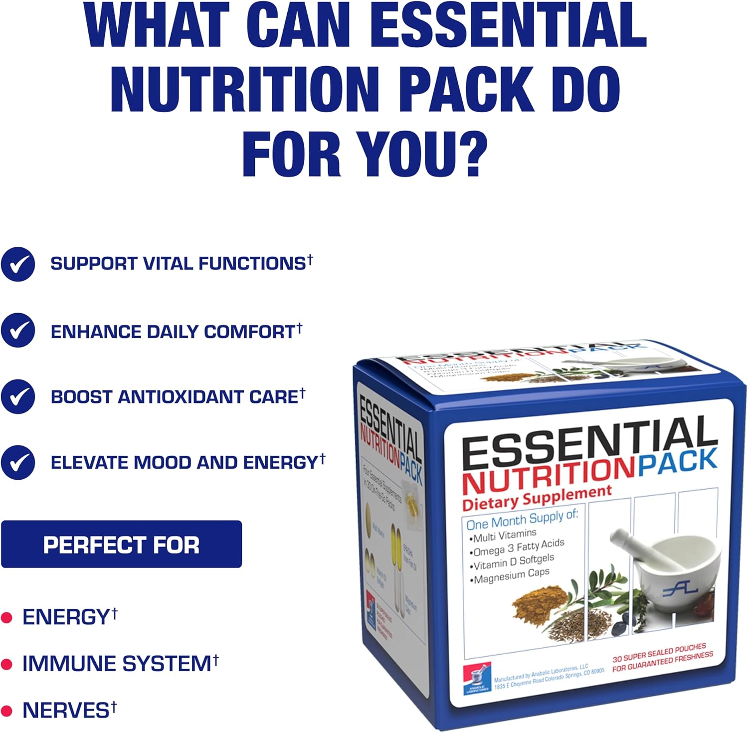 Paquetes Multivitamínicos Todo en Uno para Mujeres y Hombres Mayores de 50 - Omega 3, Magnesio, Vitamina D3 y Bioflavonoides Cítricos - 30 Sobres