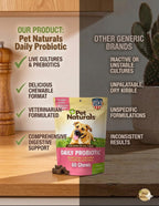 Pet Naturals Daily Probiotic Soft Chews for Dogs, Digestive and Immune Support, 120 Million CFUs per Chew, Duck Flavor, 60 Count