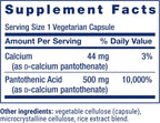 Life Extension Ácido Pantoténico, 500 mg, Vitamina B5, con Calcio, 100 Cápsulas