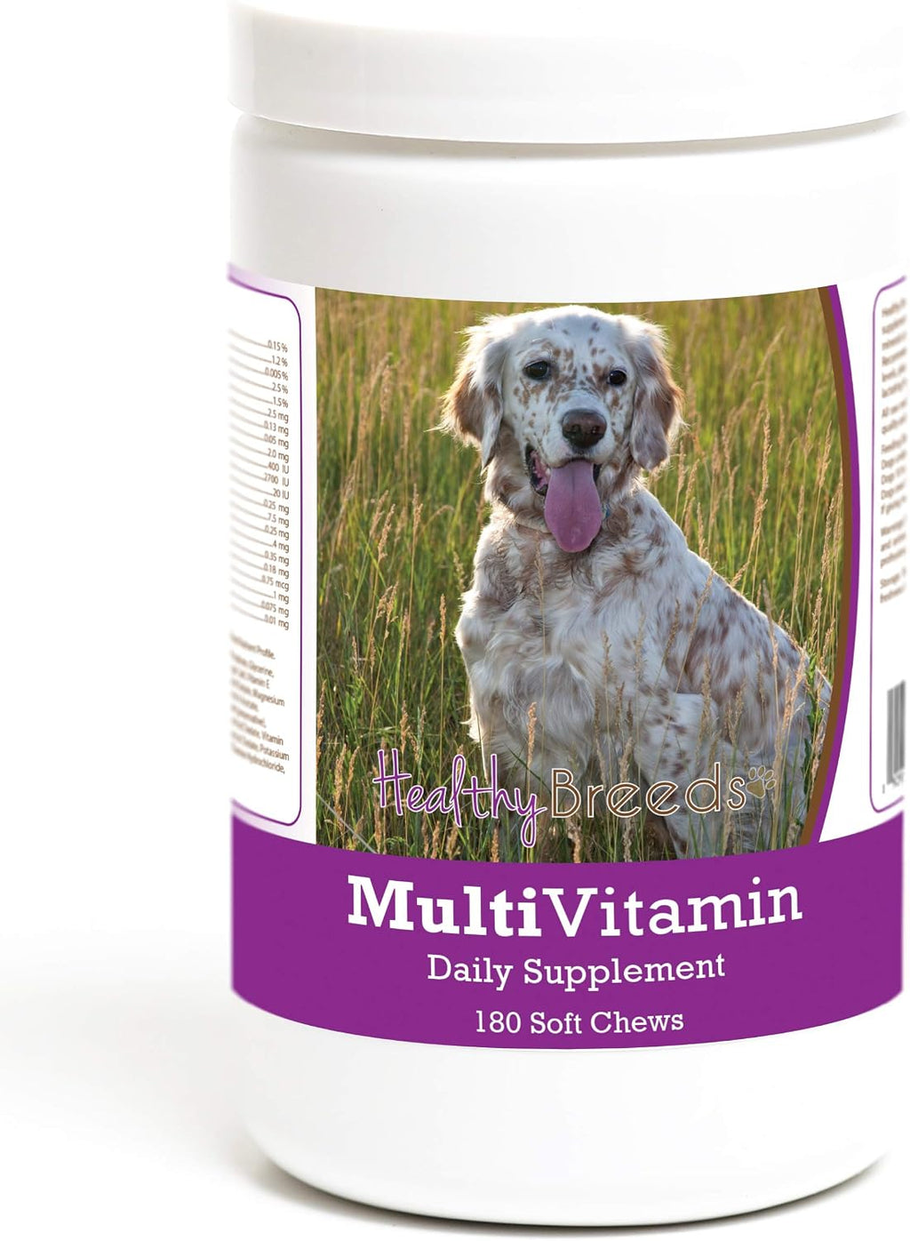 Healthy Breeds English Setter Multivitamin Masticable Suave para Perros 180 unidades