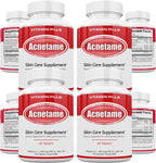 Acnetame 4 Pack - Suplemento Multivitamínico para el Acné - Pastillas para Piel Grasa