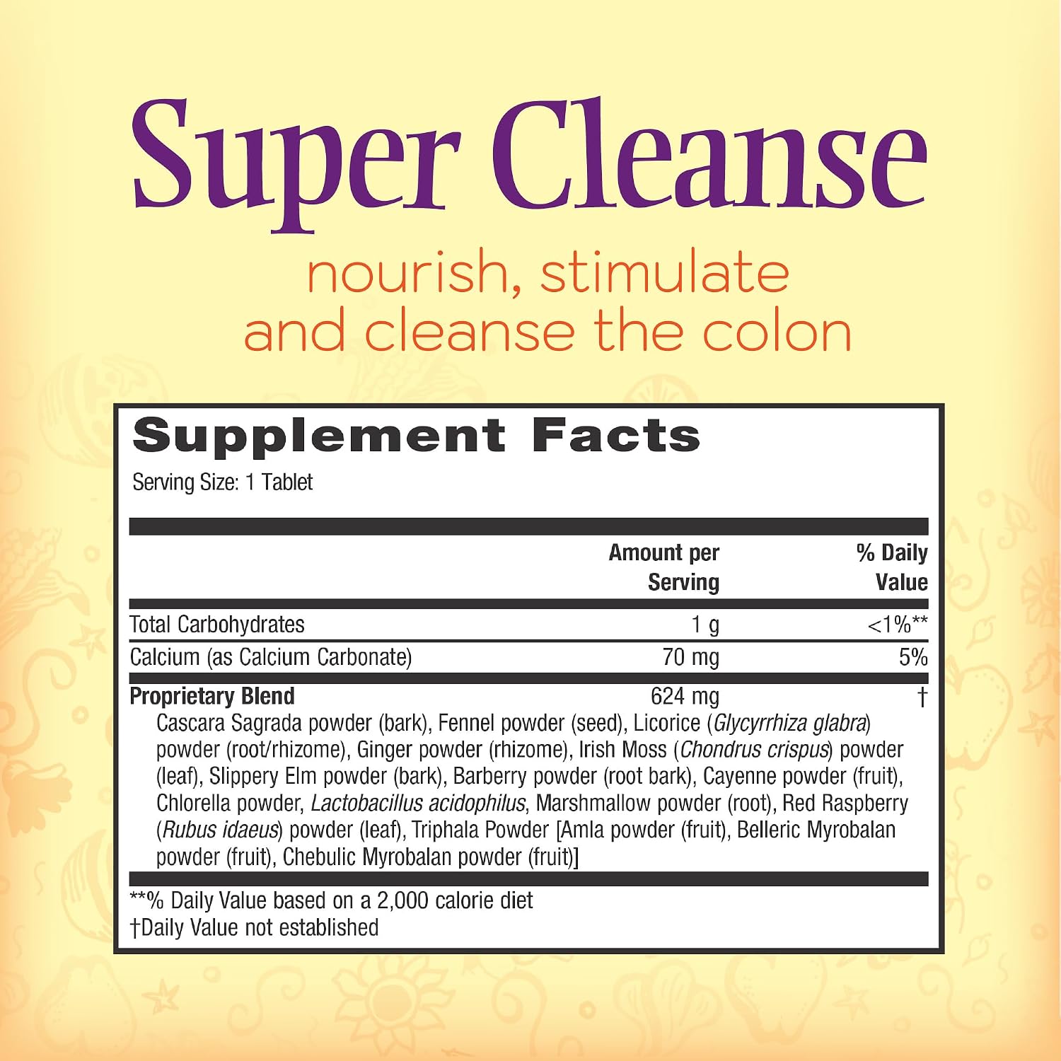 Nature's Secret Super Cleanse - Extra Strength Limpieza de Colon con 14 Hierbas y Probióticos - 200 Comprimidos