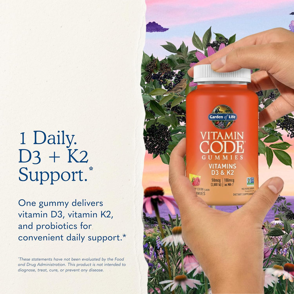 Garden of Life Vitamin Code D3 & K2 Gominolas, 45 gominolas