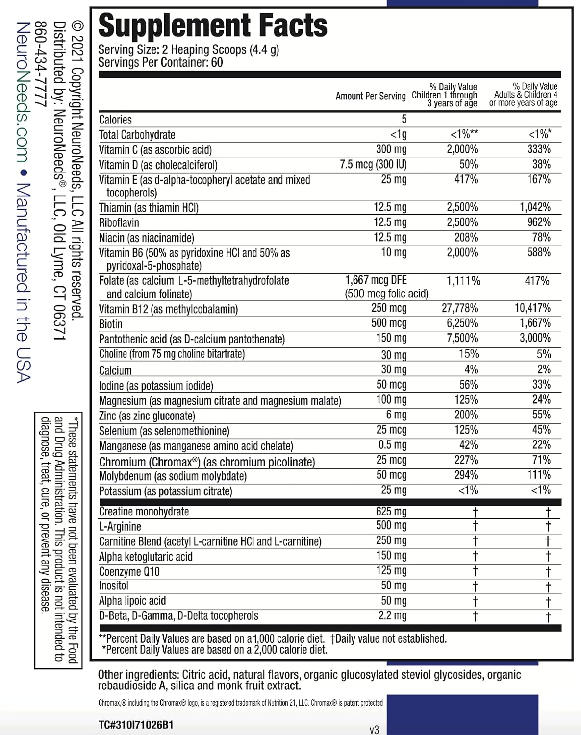SpectrumNeeds® by NeuroNeeds – Apoyo Nutricional Completo con 33 Ingredientes Activos para el Bienestar General, Sabor Berry